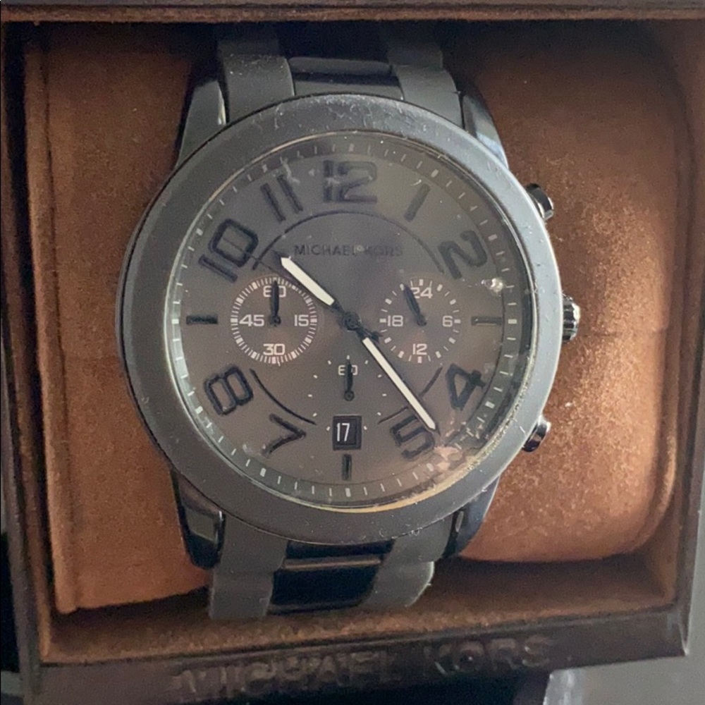 Michael Kors Mercer Black Dial Chronograph Watch